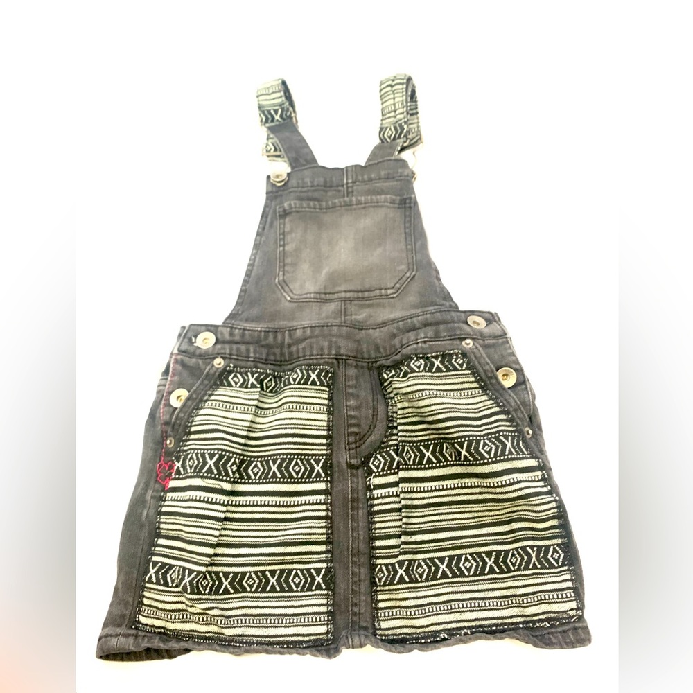 Tribal Print Skirt Overalls